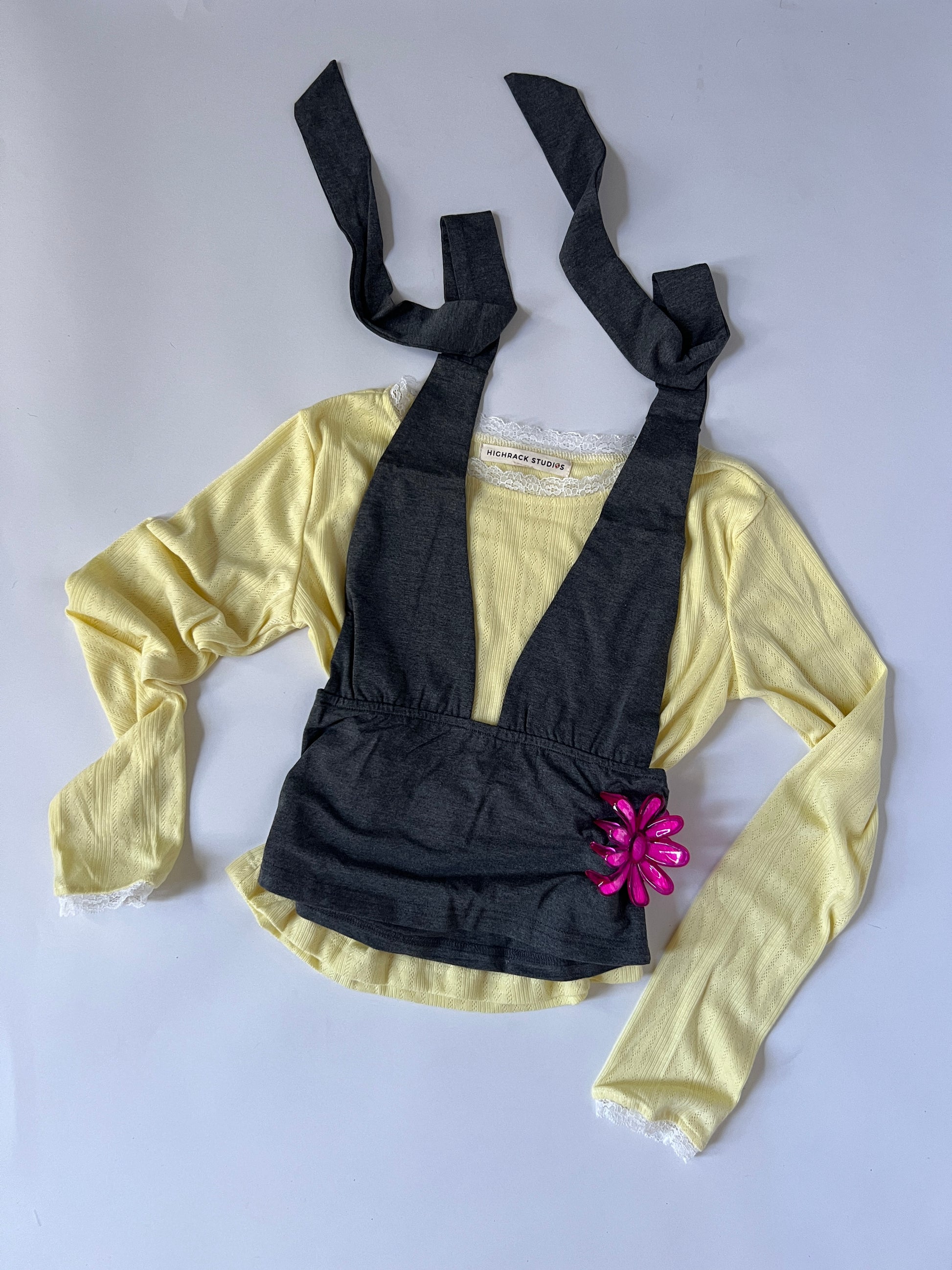 Pointelle Long Sleeve — Lemon