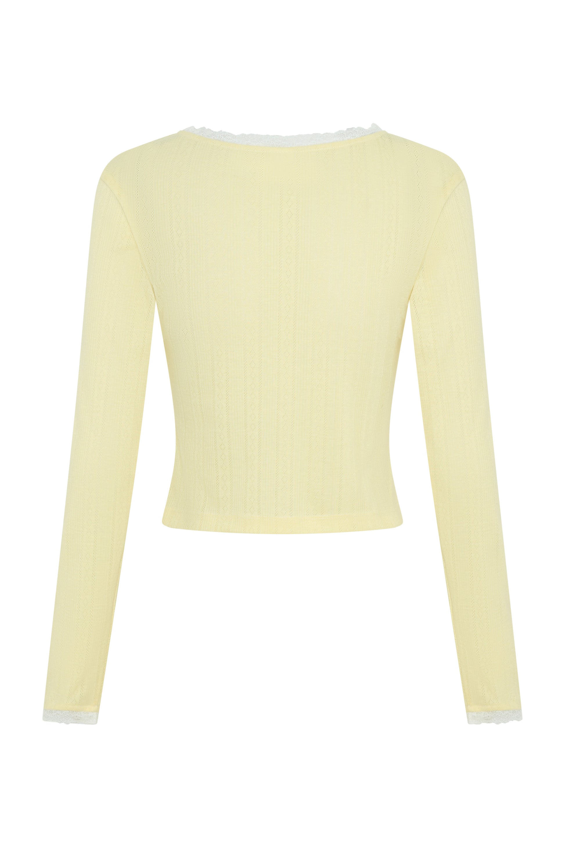 Pointelle Long Sleeve — Lemon