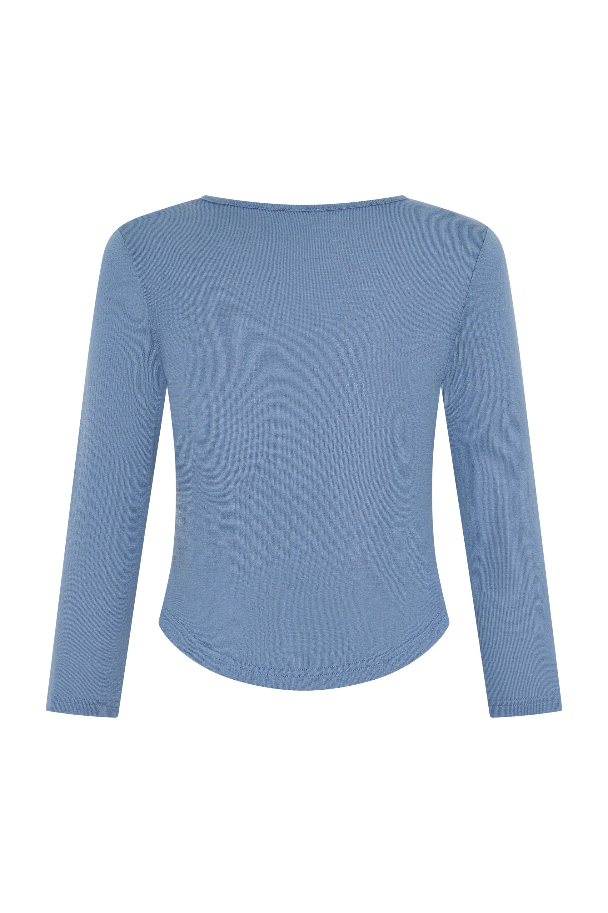 Wool 3/4 Sleeve Top — Cornflower