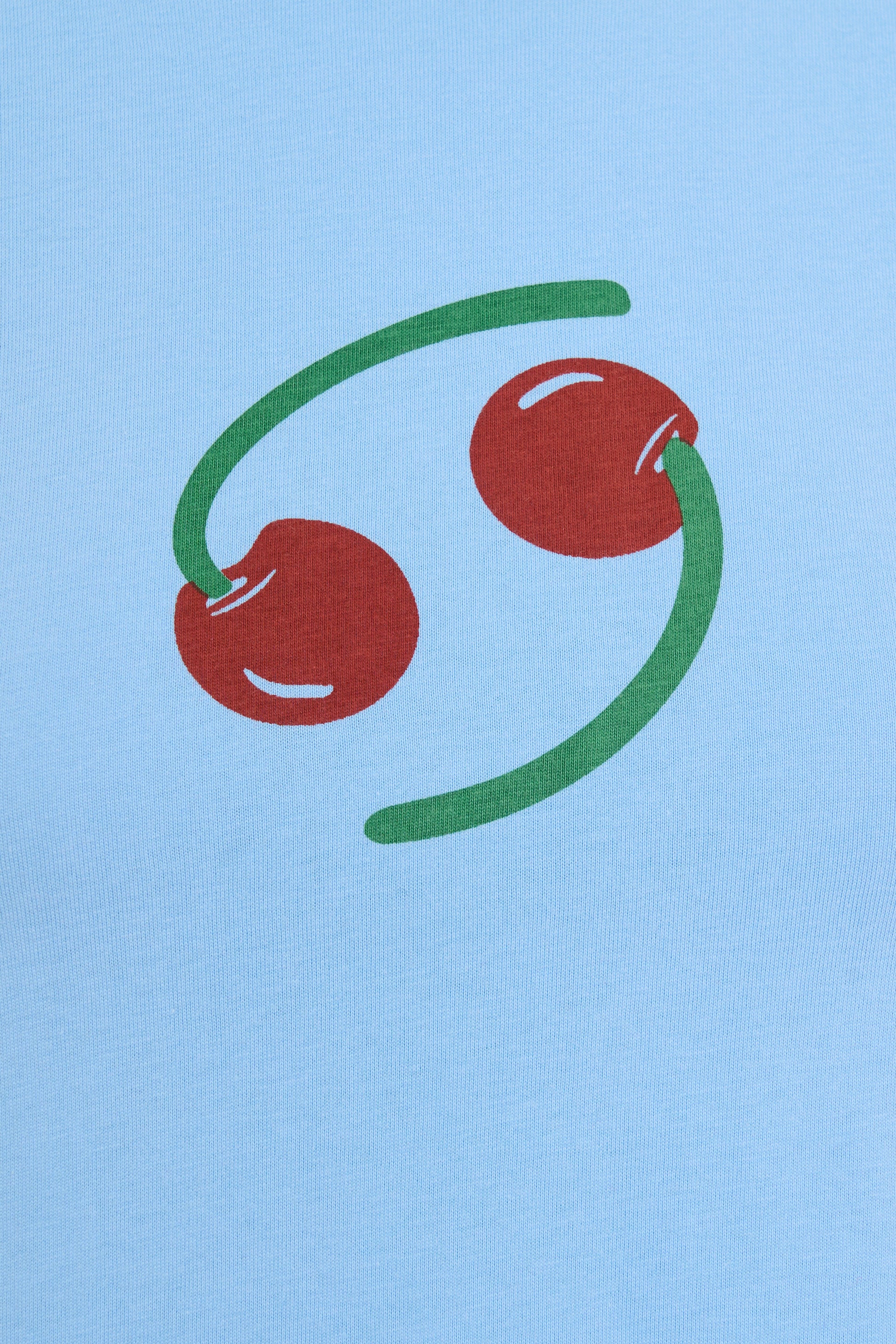 Iconic Cherry Tee - Baby Blue