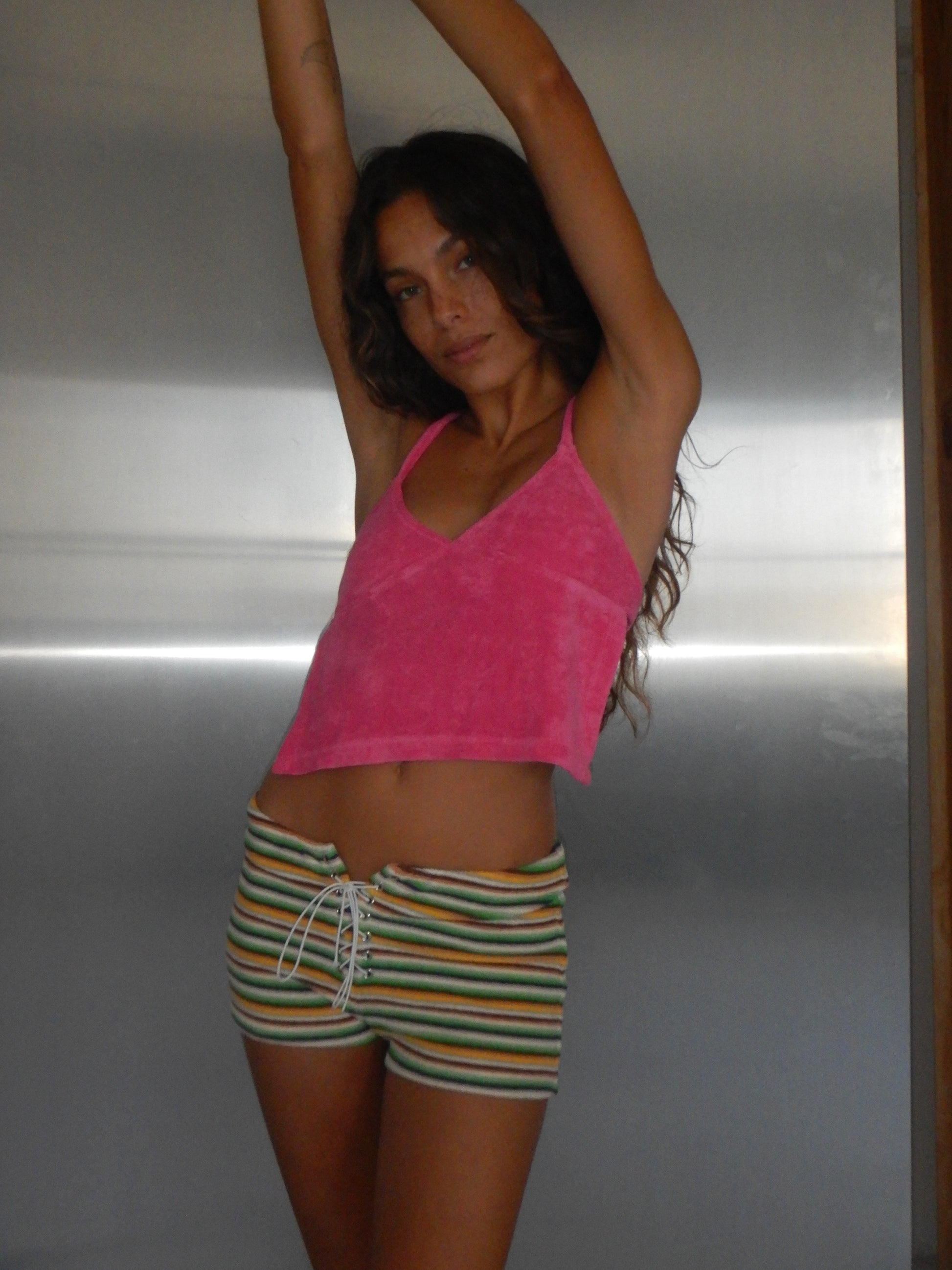 Peggy Backless Top — Pink