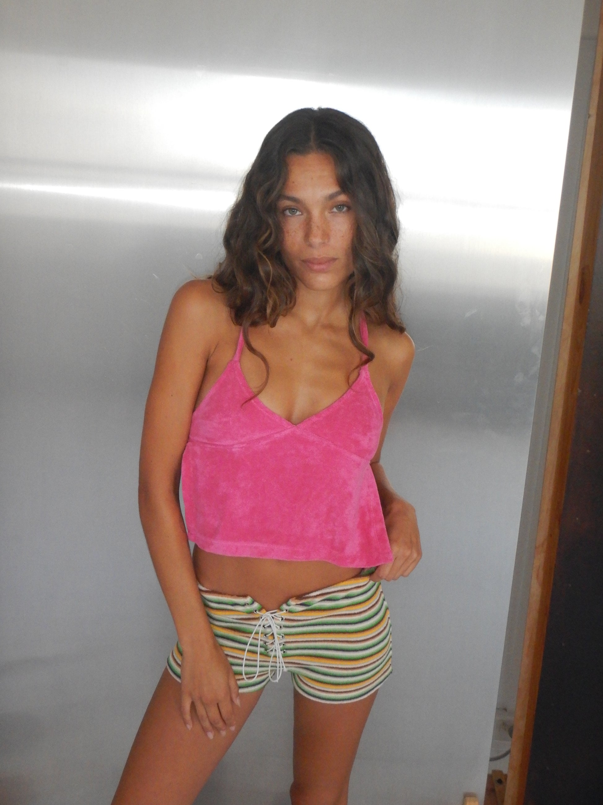 Peggy Backless Top — Pink