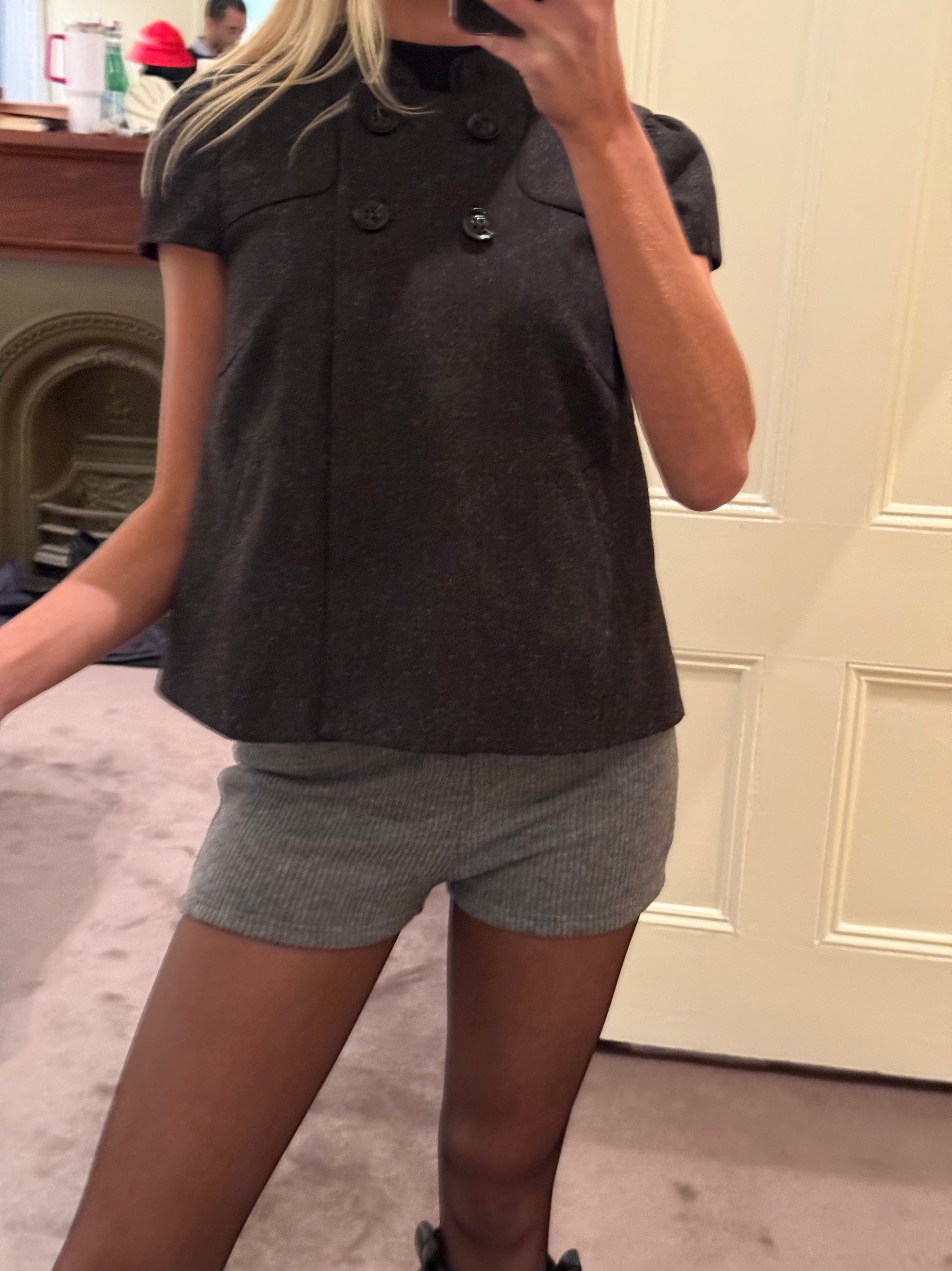 Tiny Shorts  — Grey Knit