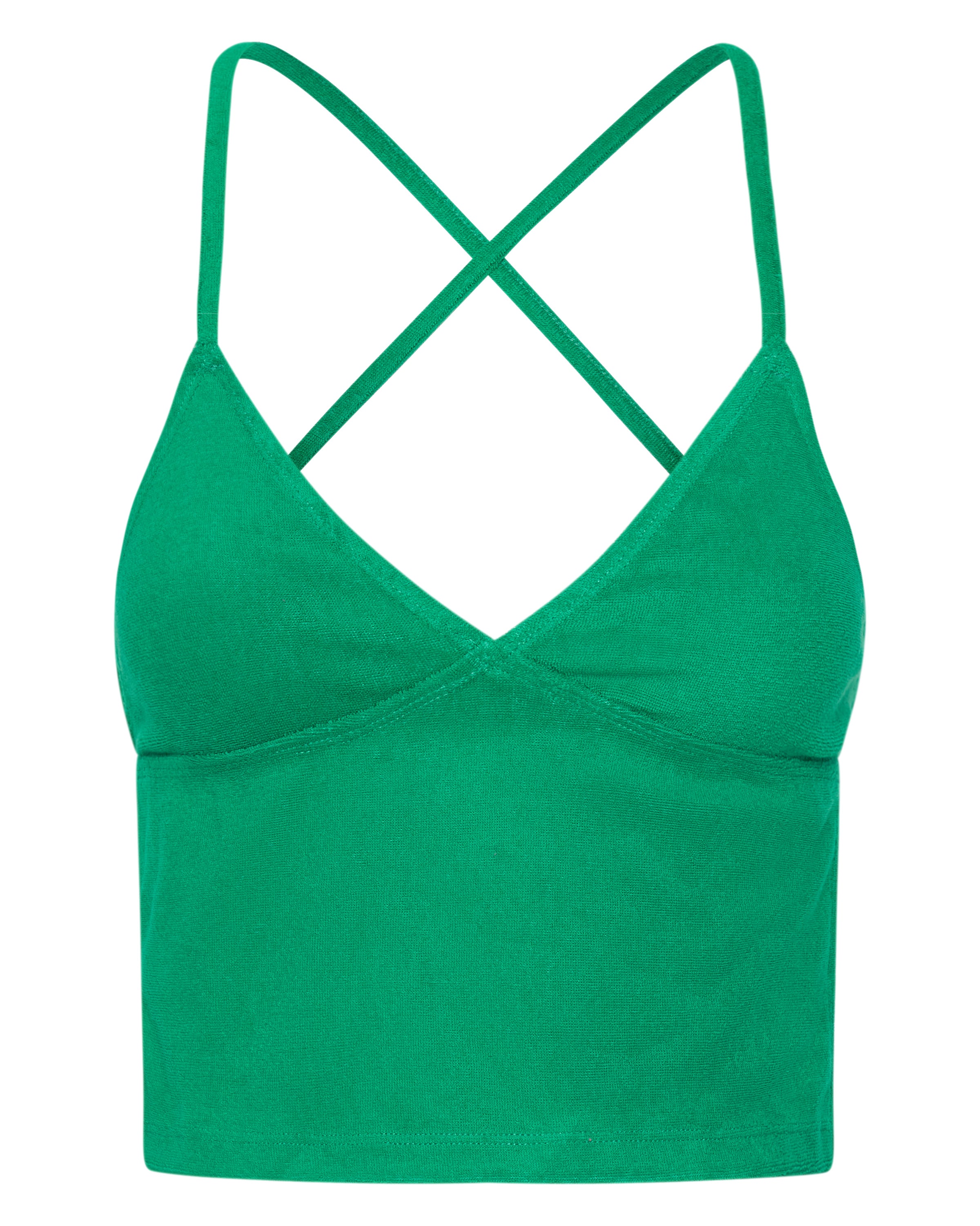 Peggy Backless Top — Retro Green