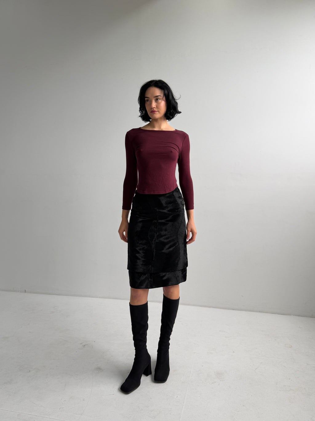 Off Duty Top — Oxblood