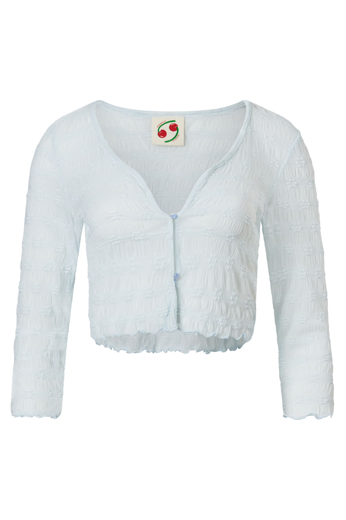Salem Mesh Cardigan — Baby Blue