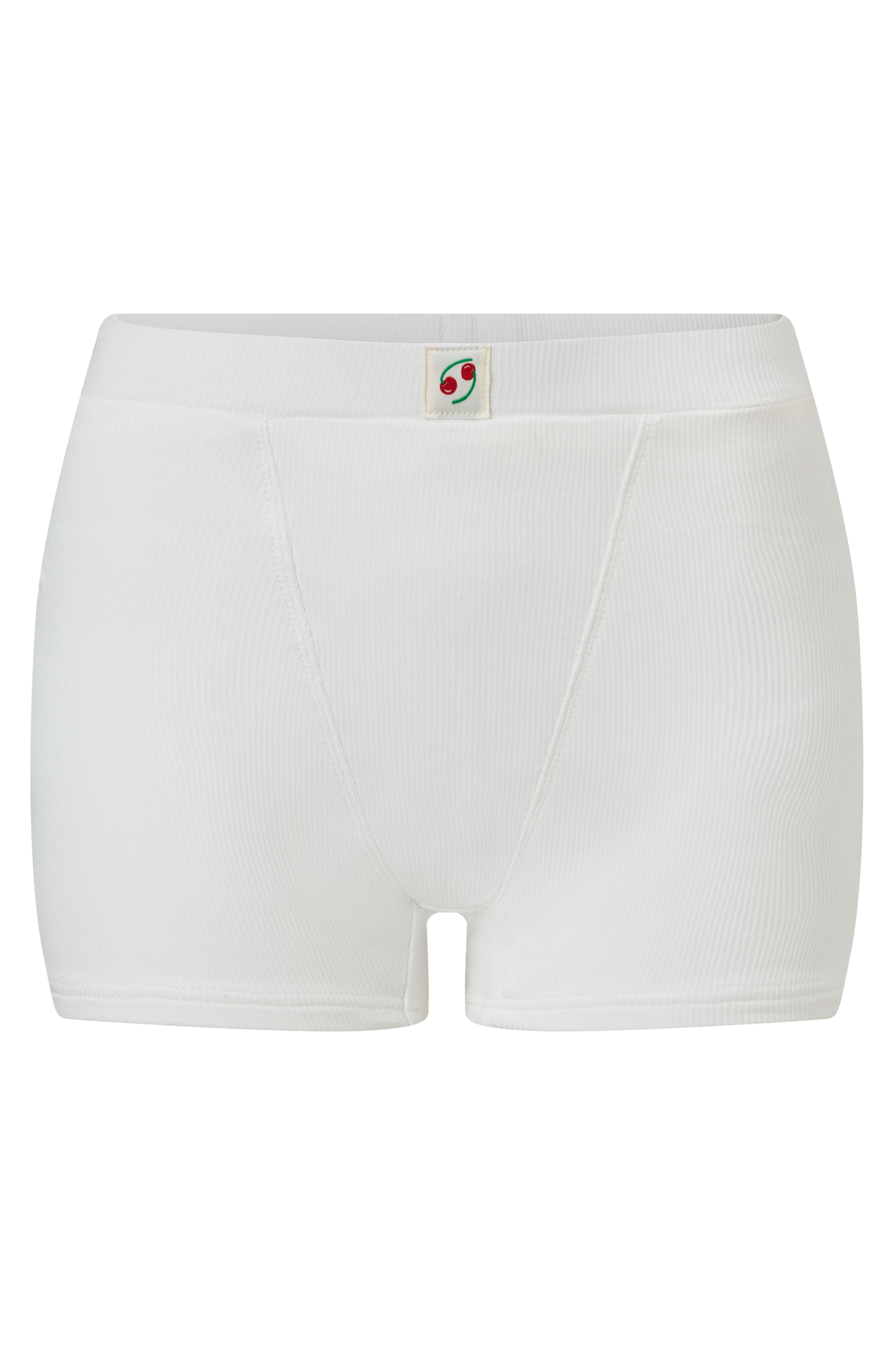 Sublime Rib Biker Shorts — White