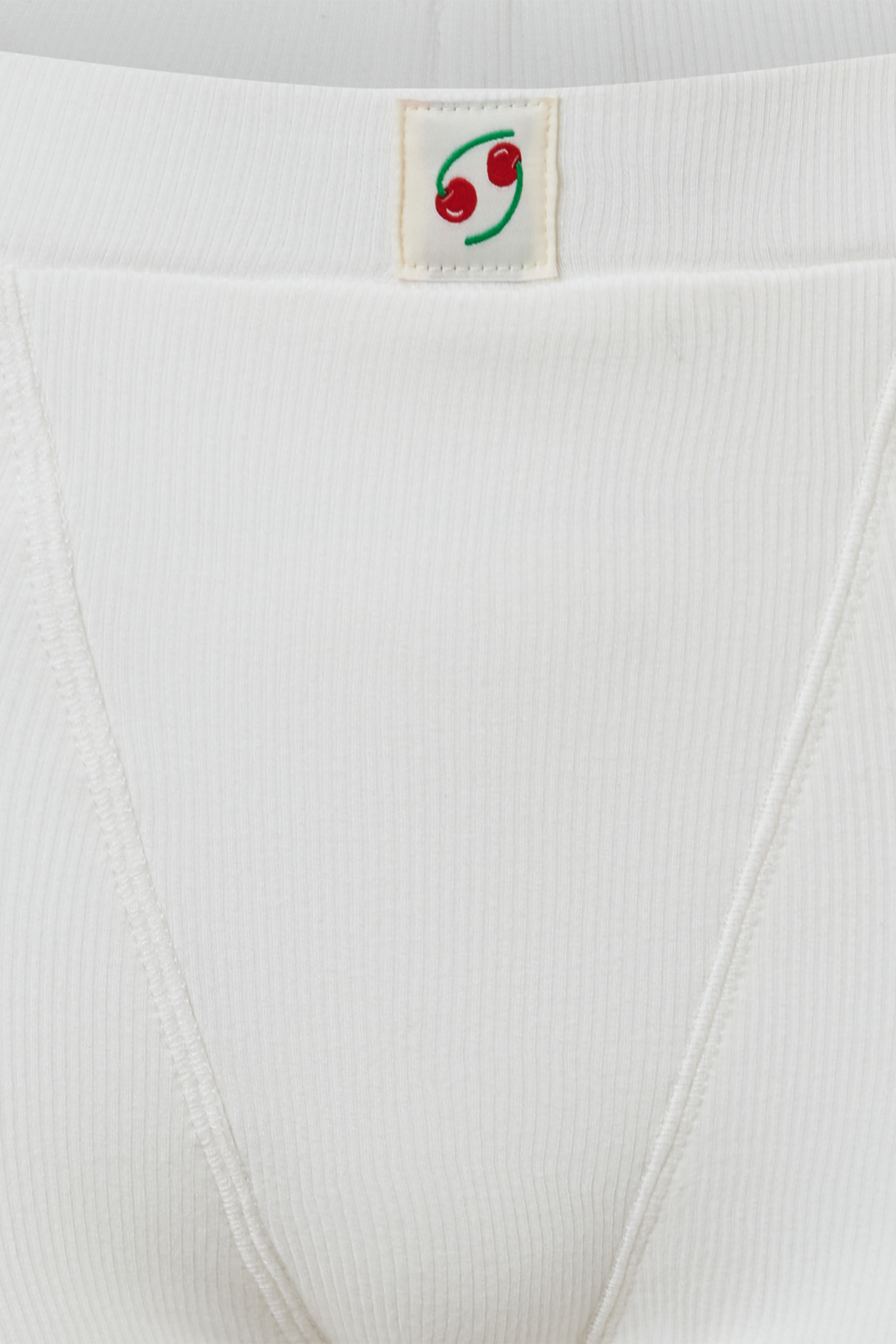 Sublime Rib Biker Shorts — White