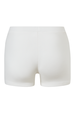 Sublime Rib Biker Shorts — White