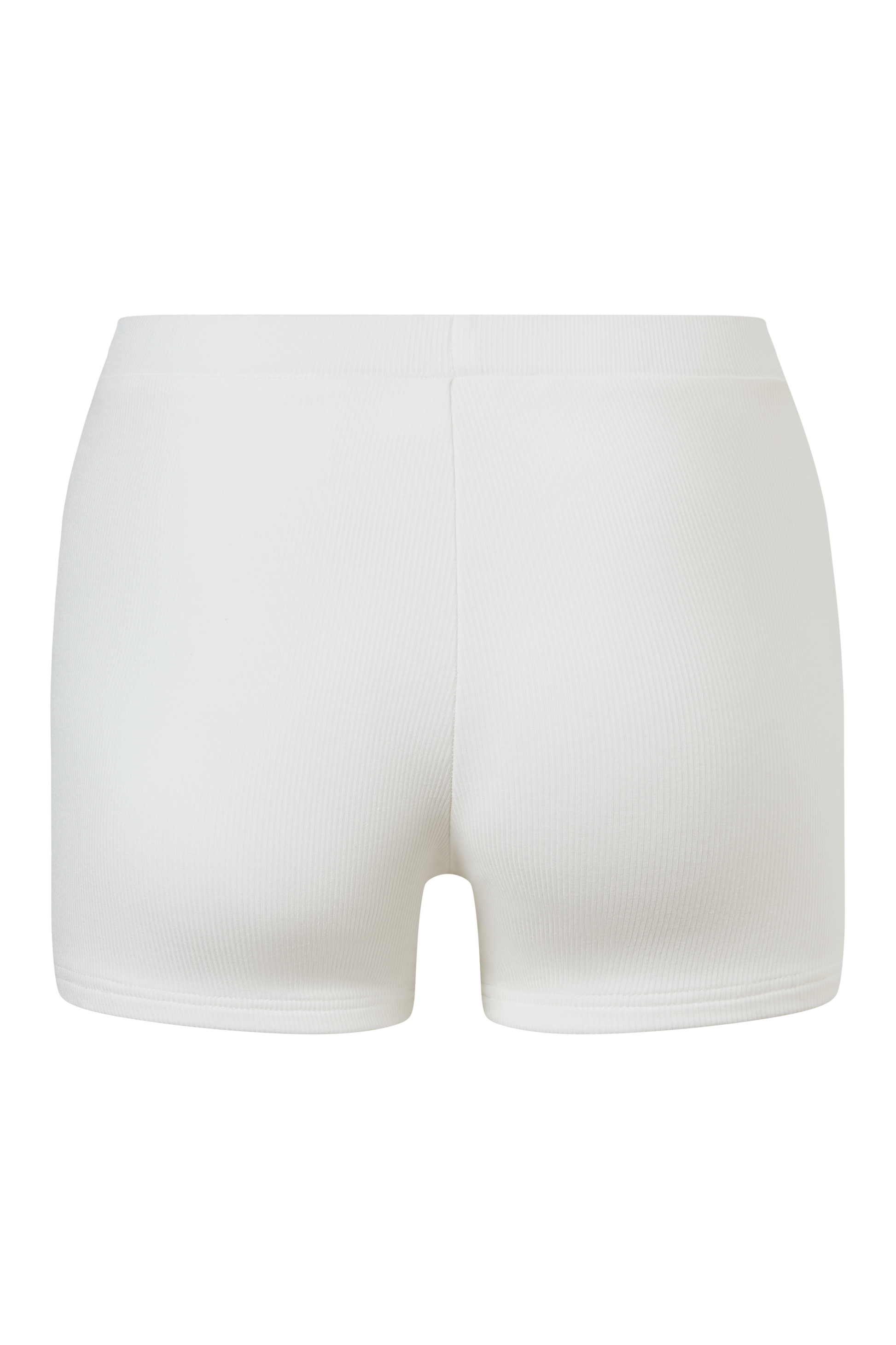 Sublime Rib Biker Shorts — White