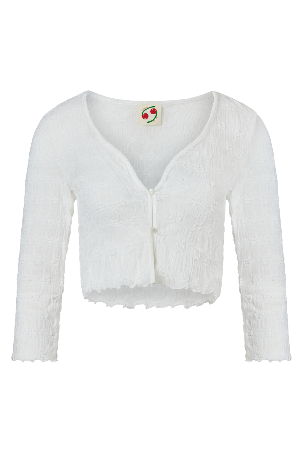 Salem Mesh Cardigan — White