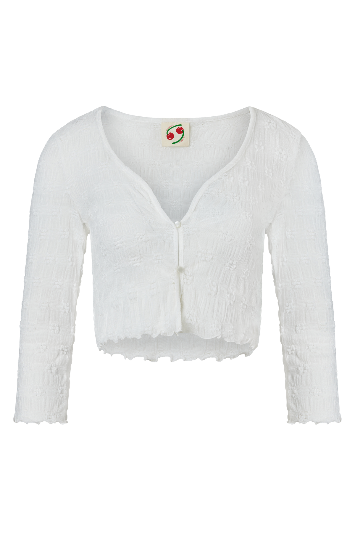 Salem Mesh Cardigan — White