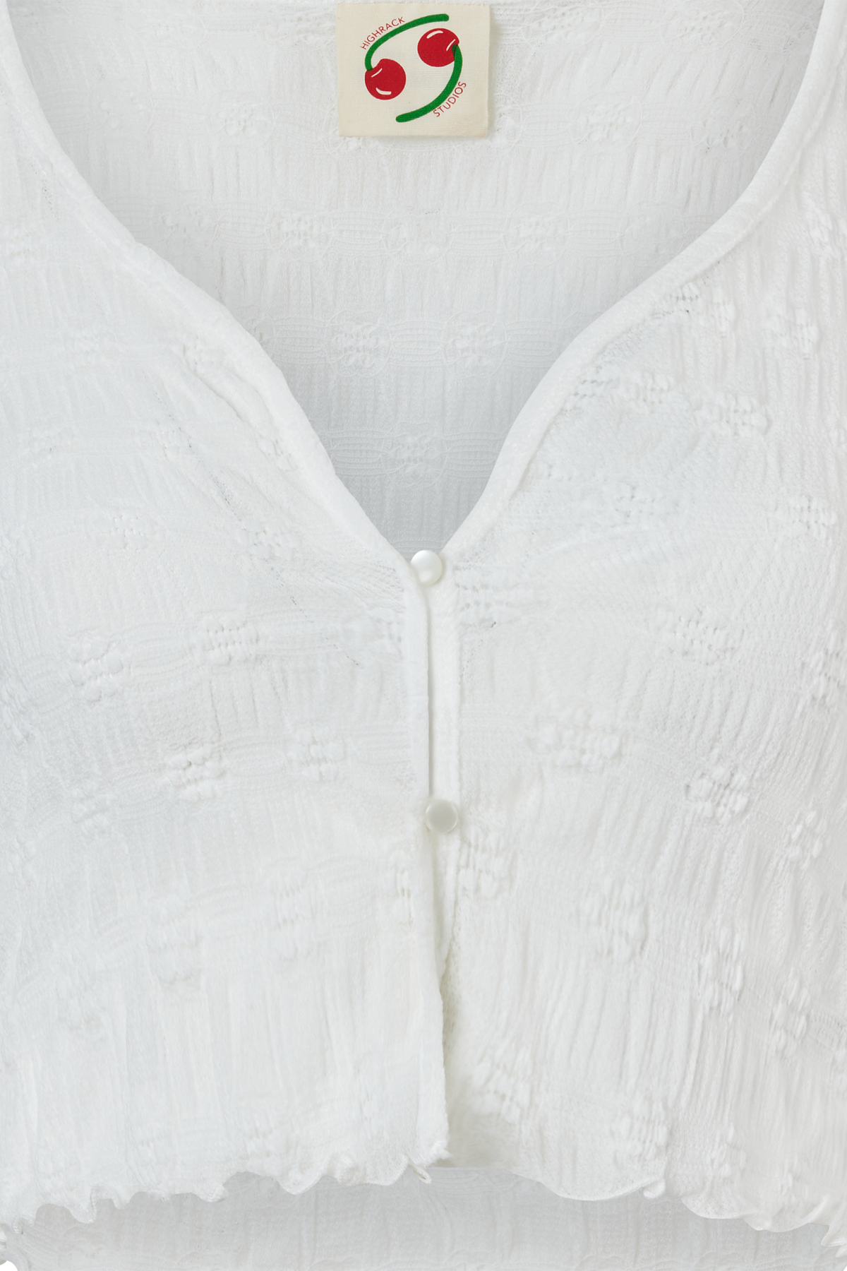 Salem Mesh Cardigan — White