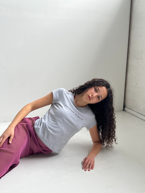 90s Grey Baby Tee
