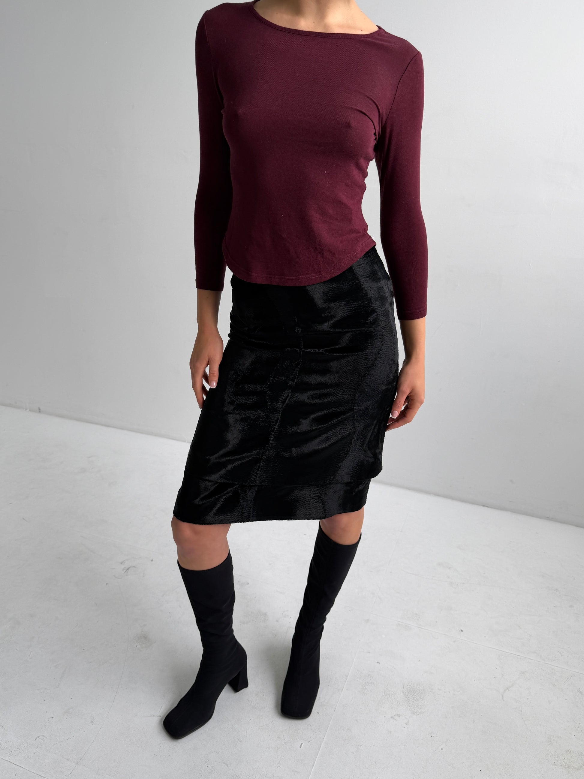 Off Duty Top — Oxblood