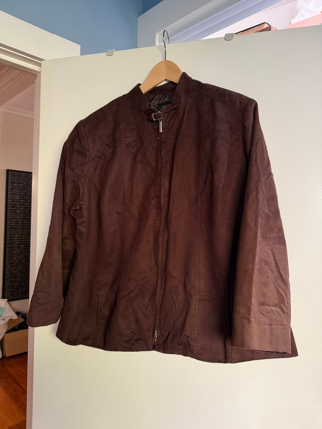Faux Suede Buckle Jacket (18/20)