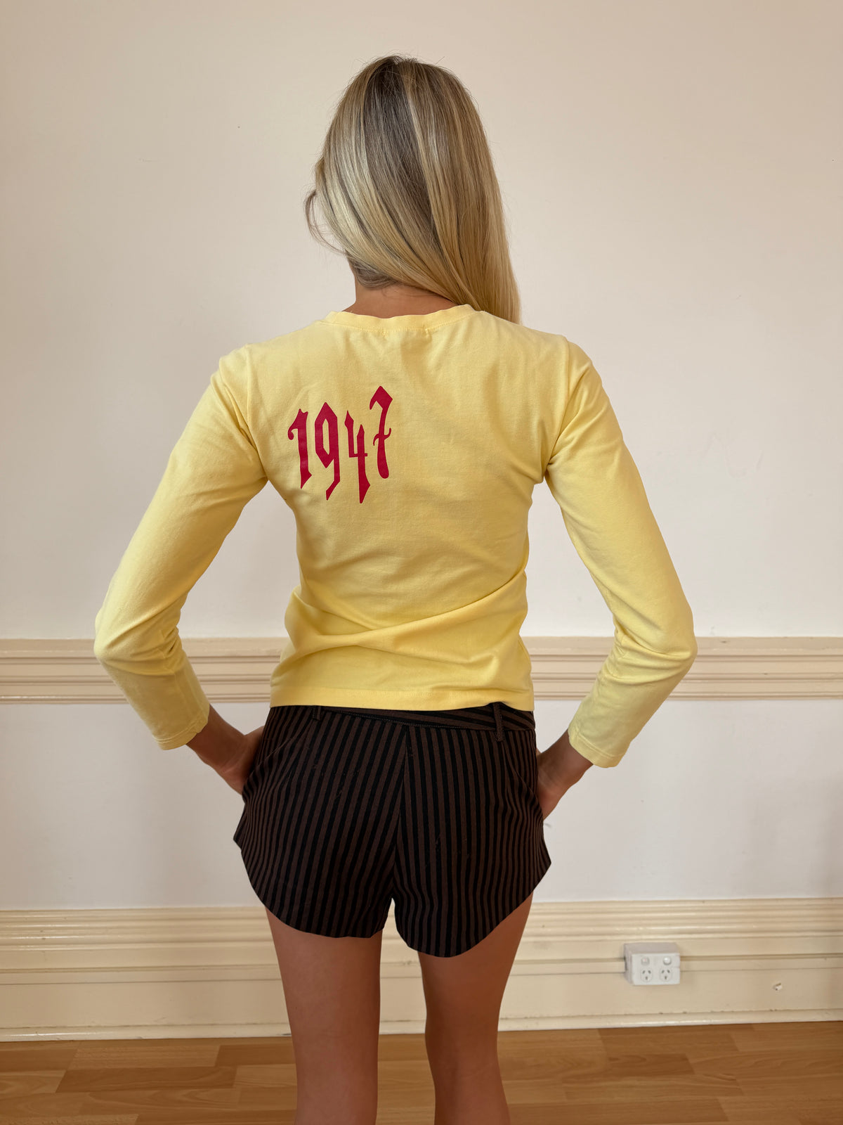 Christian Dior by John Galliano SS02 Gothic Logo Long Sleeve Top