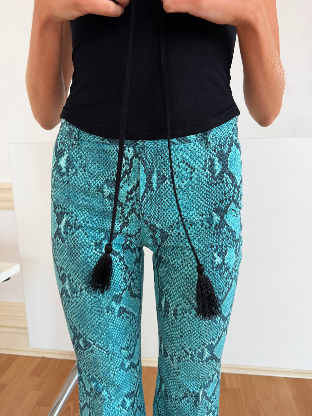 Gucci by Tom Ford SS00 Python Print Flared Pants