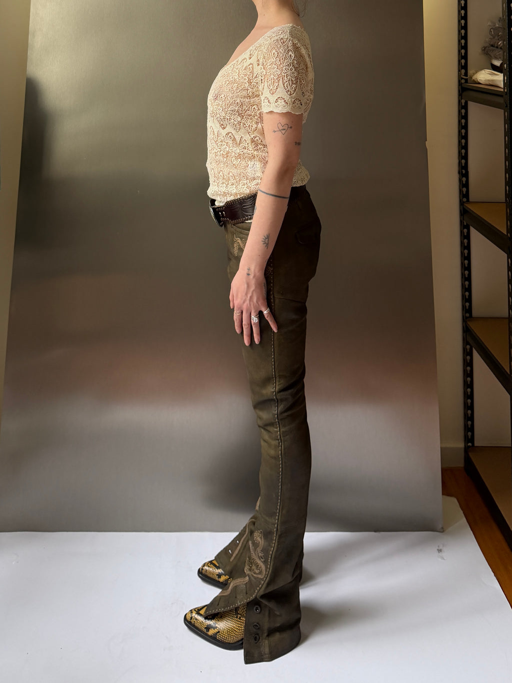 Ralph Lauren 2004 Western Leather Pants (S)