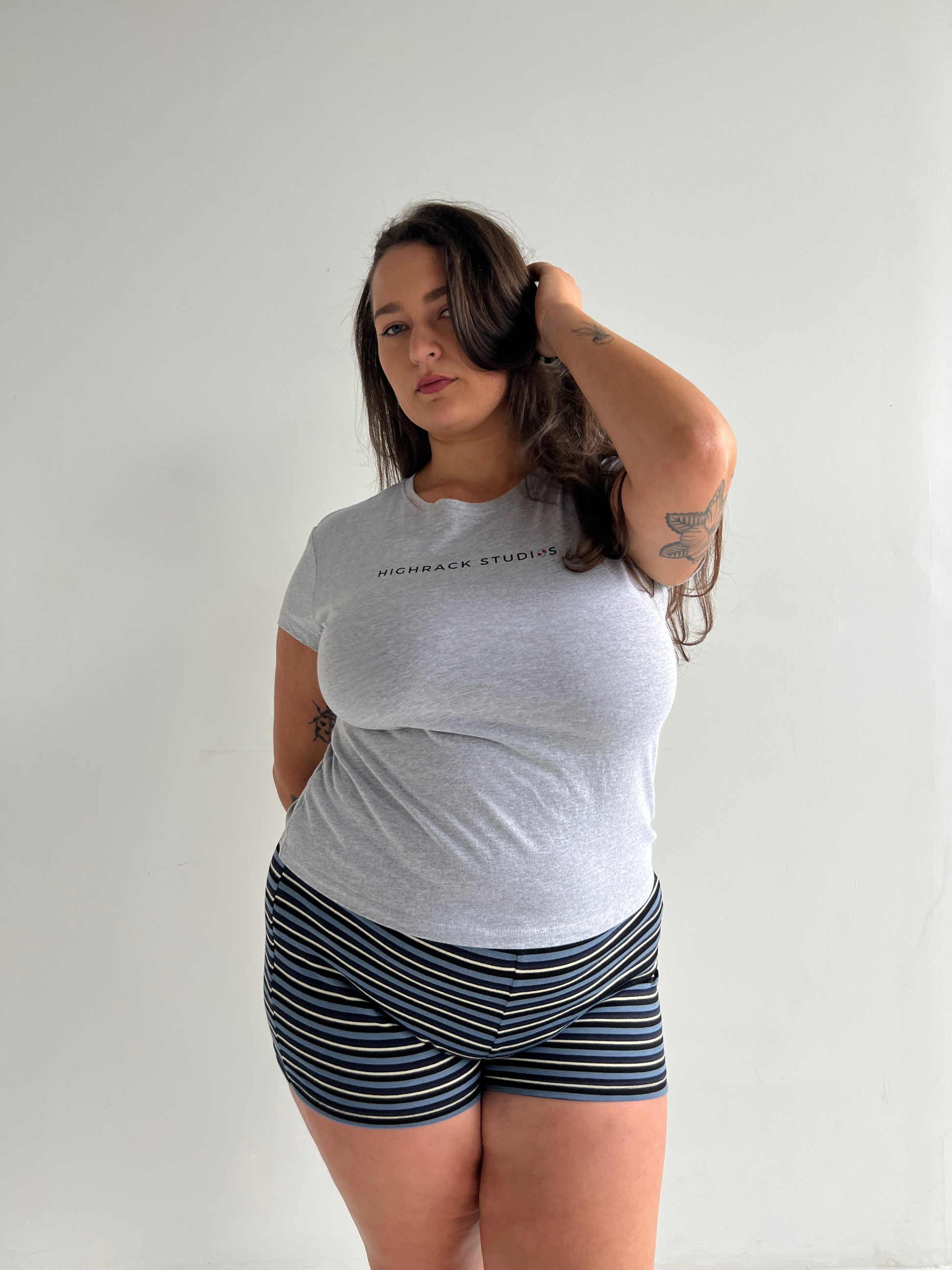 90s Grey Baby Tee