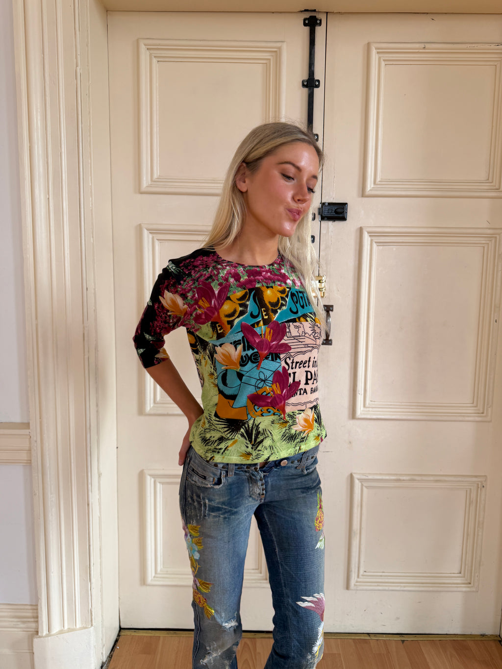 Dolce & Gabbana SS05 Honolulu Embroidered Jeans