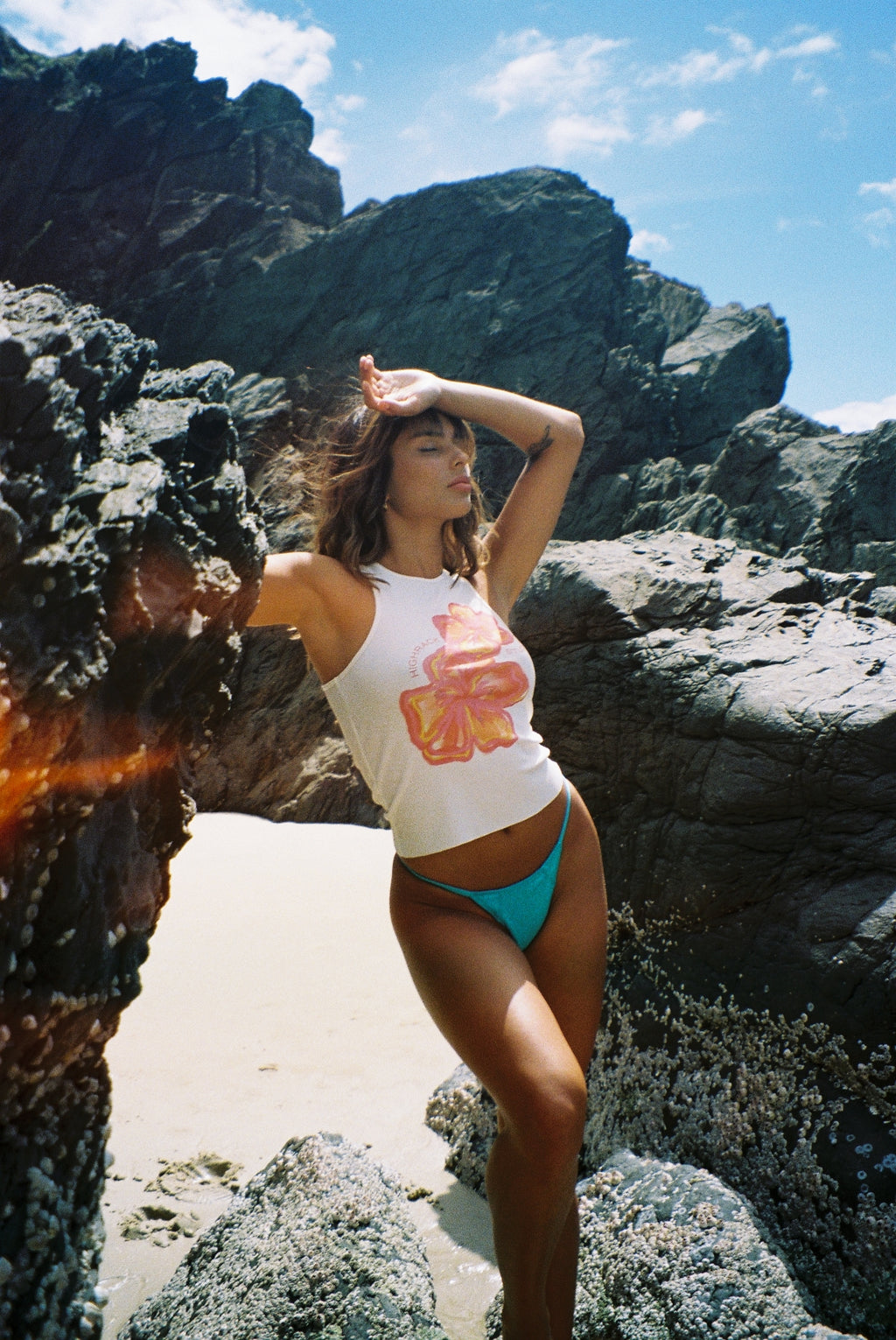 Pegasus Panel Bottoms — Aqua Shine
