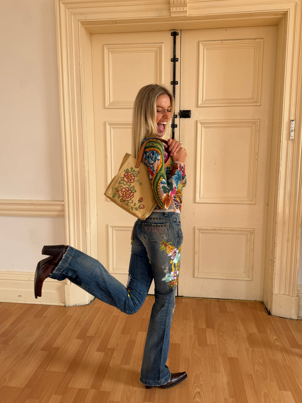 Dolce & Gabbana SS05 Honolulu Embroidered Jeans
