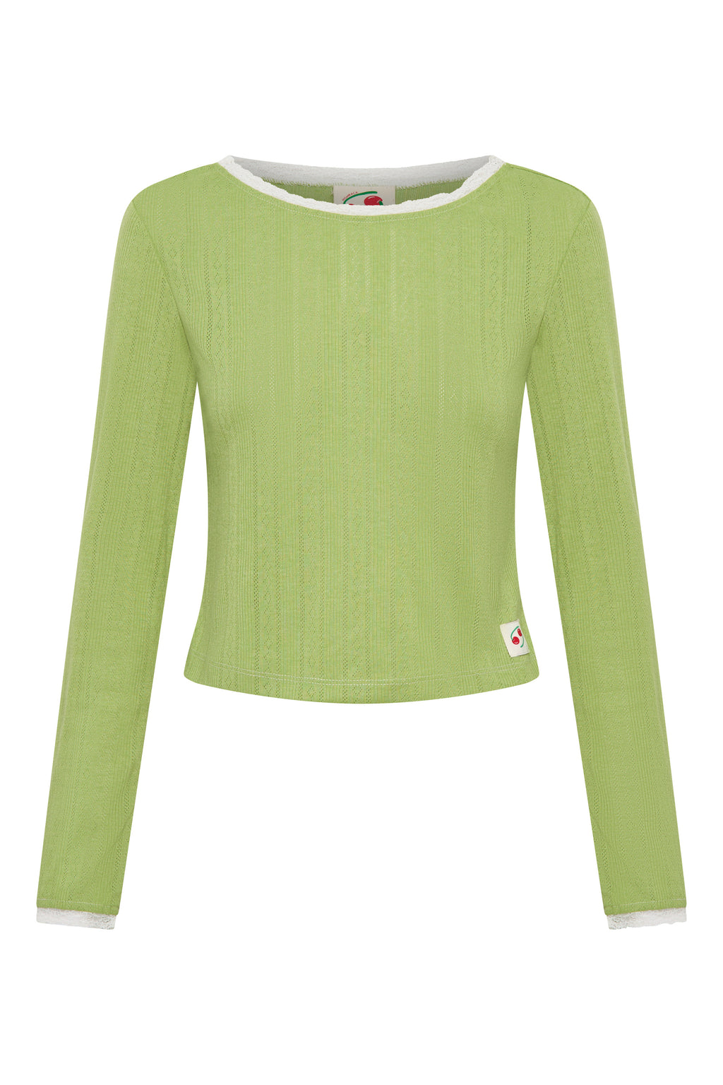 Pointelle Long Sleeve — Matcha