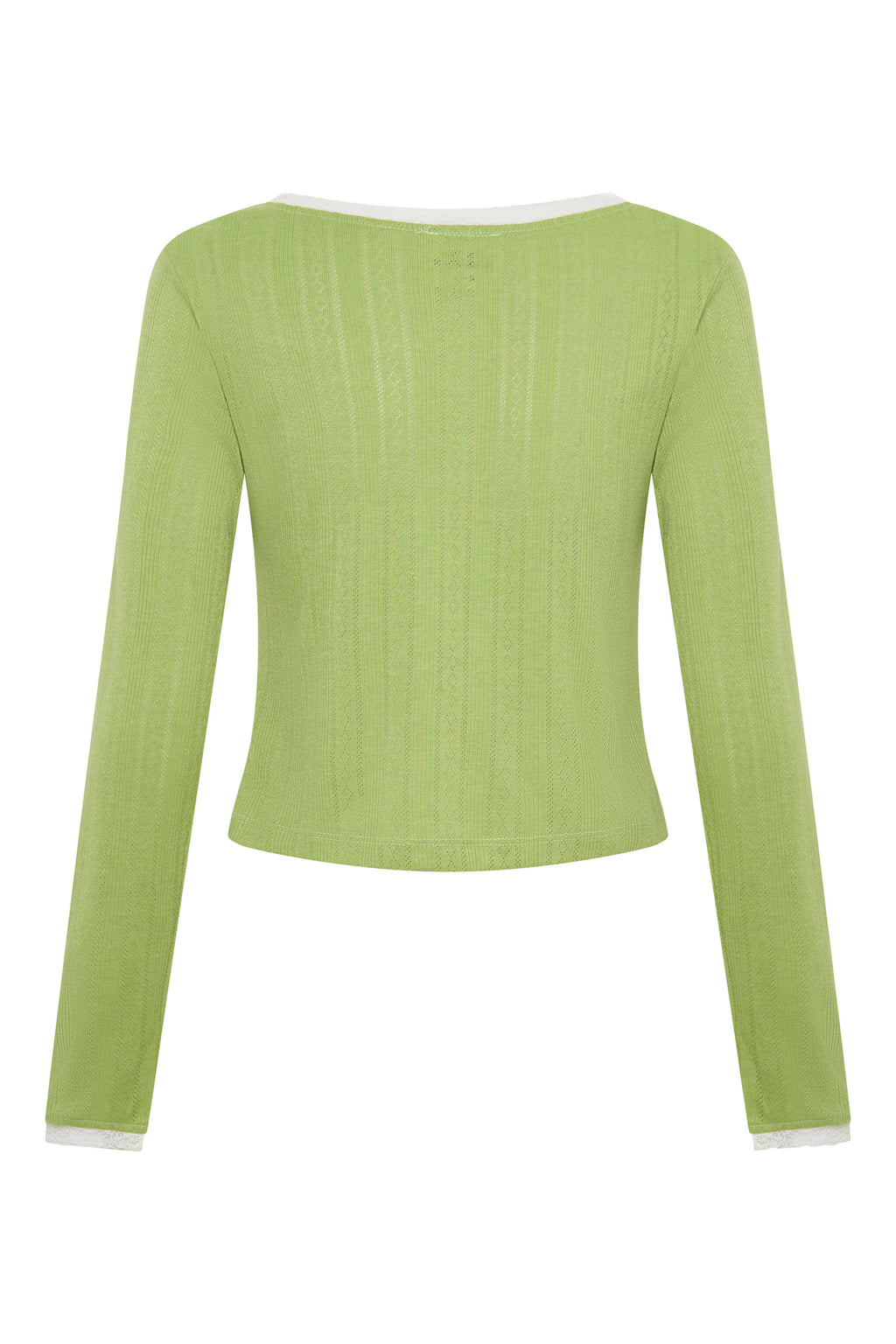 Pointelle Long Sleeve — Matcha