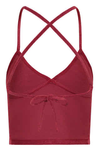 Peggy Backless Top — Plum