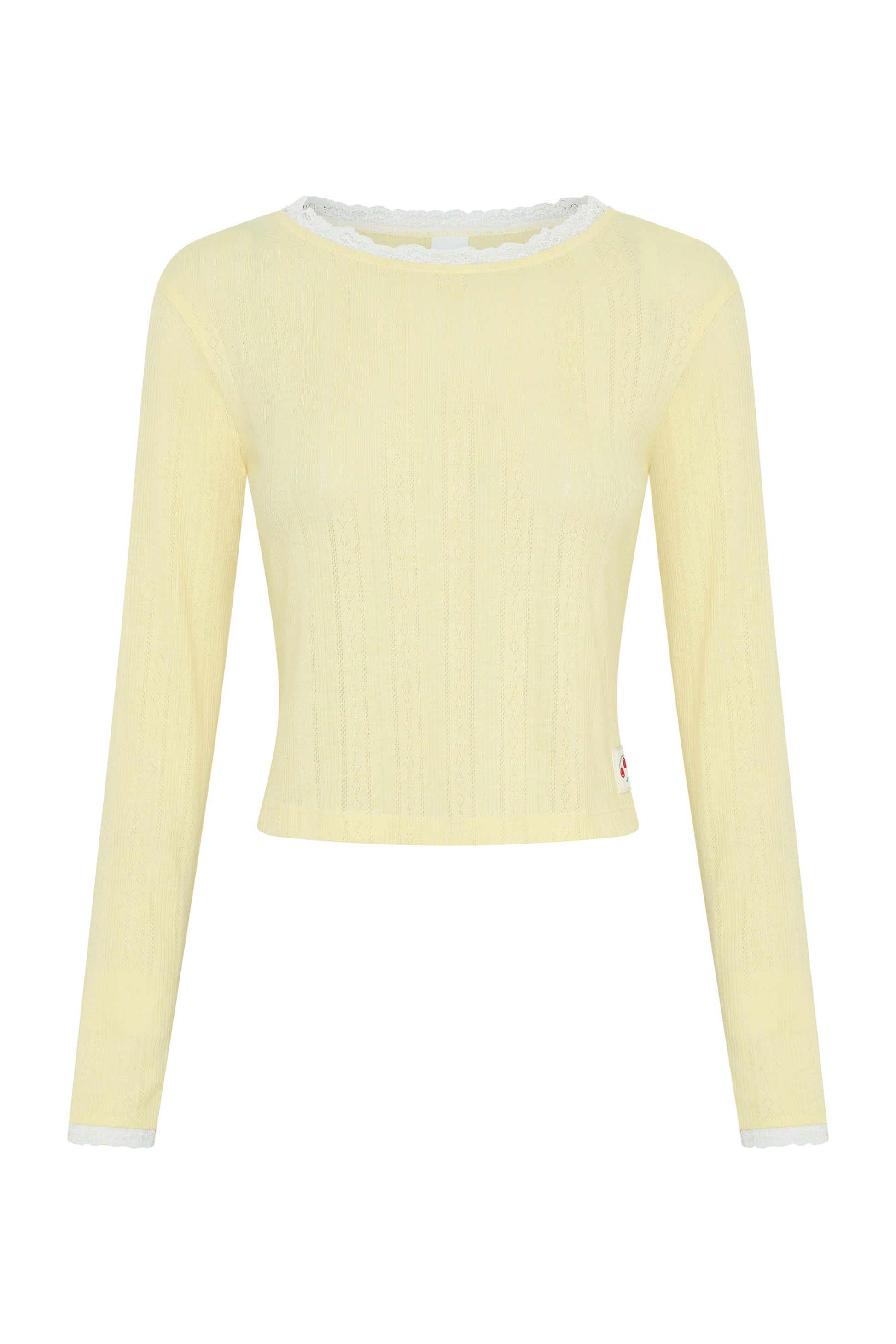 Pointelle Long Sleeve — Lemon