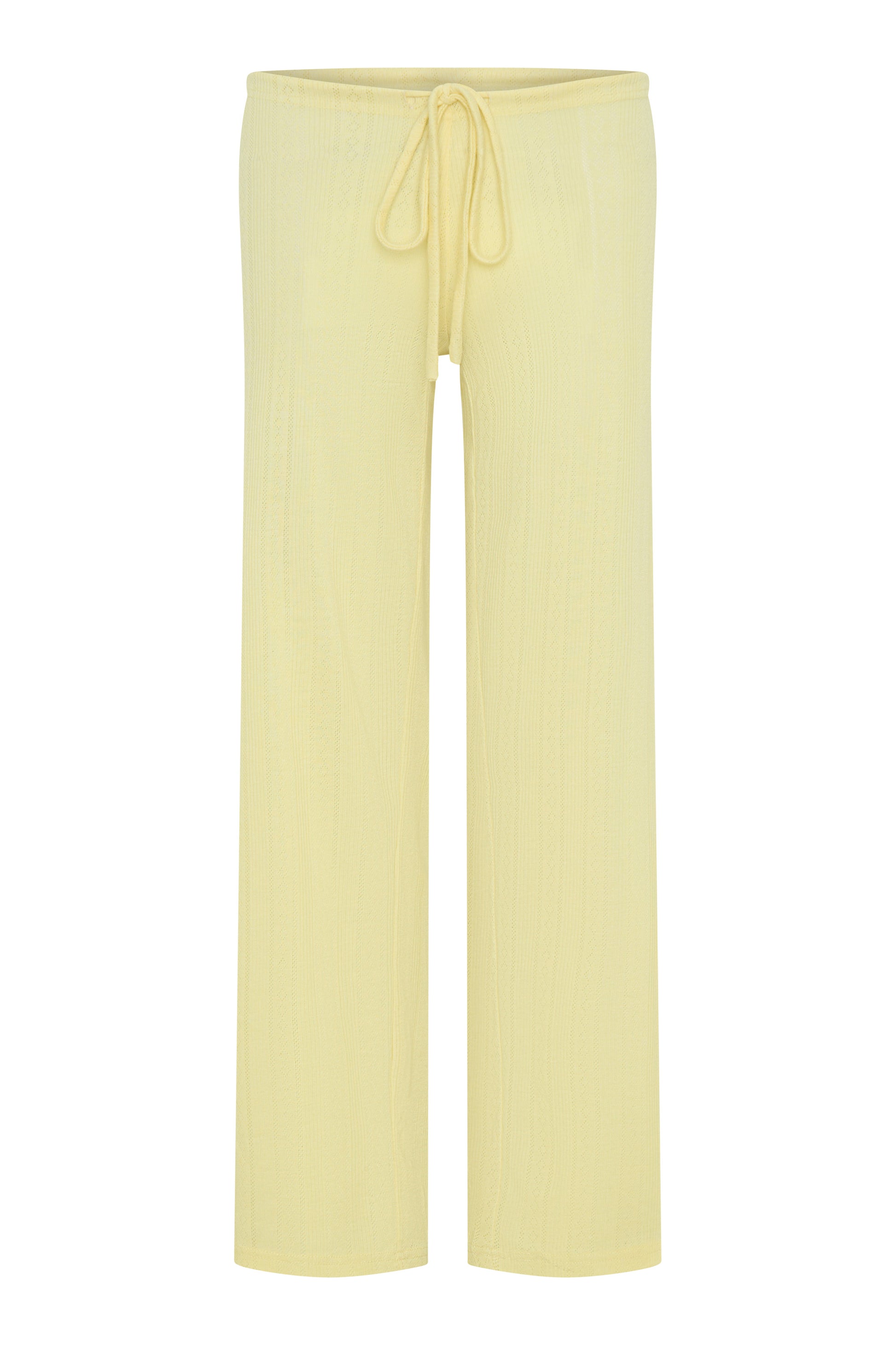 Dusty Lounge Pants — Lemon Pointelle