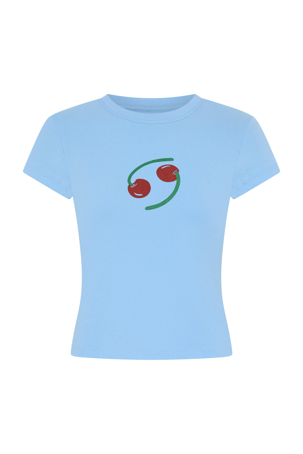 Iconic Cherry Tee - Baby Blue