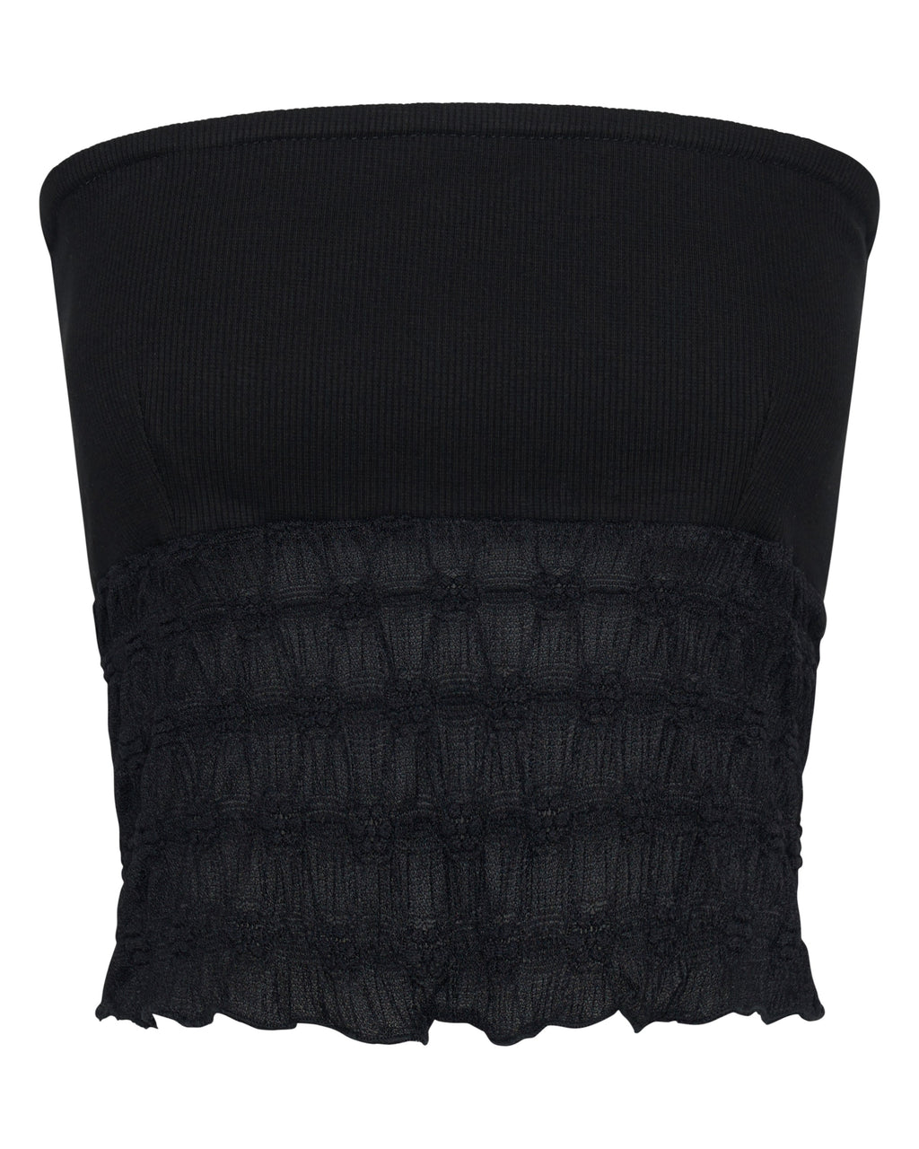 Sabrina Mesh Boob Tube — Black
