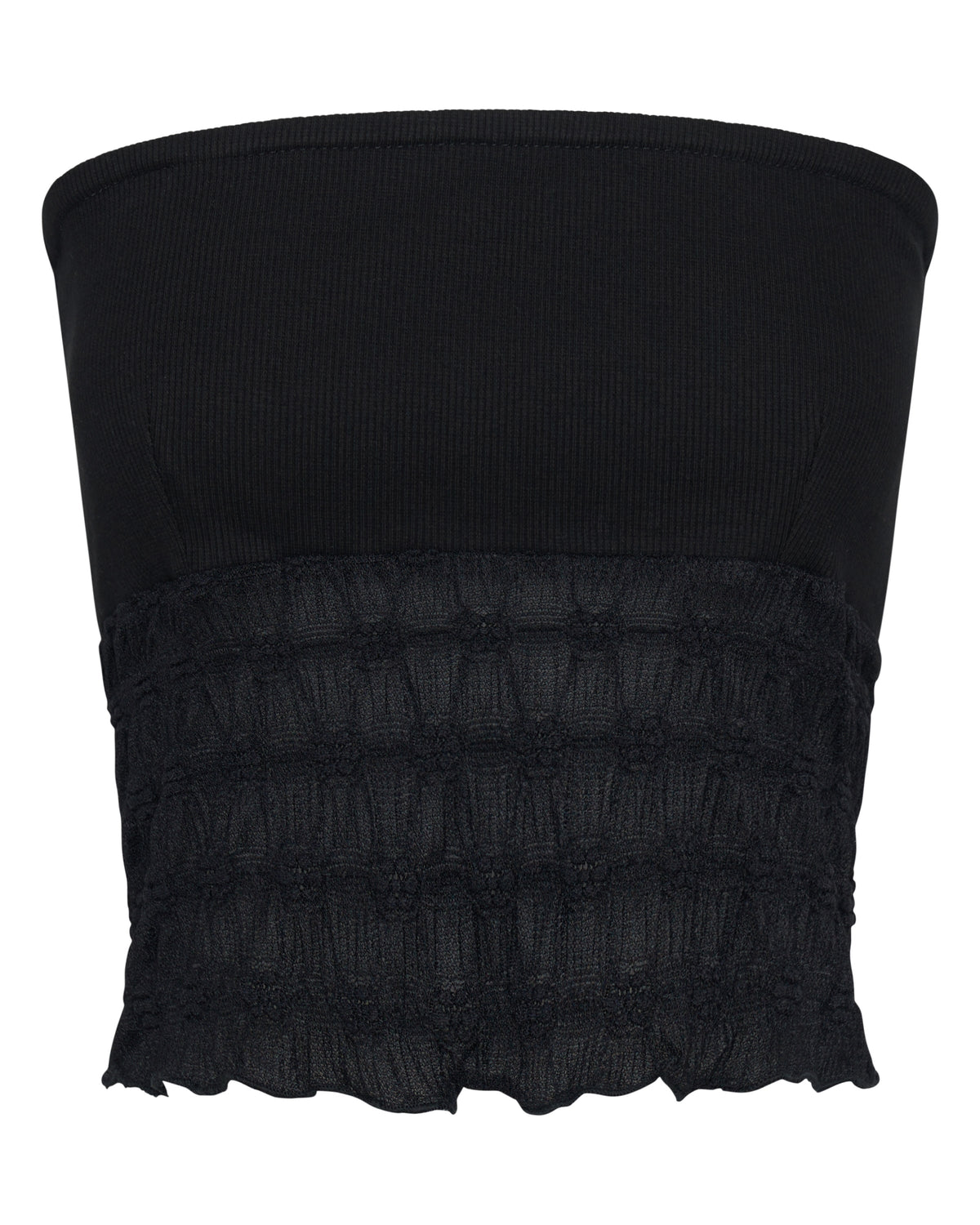 Sabrina Mesh Boob Tube — Black