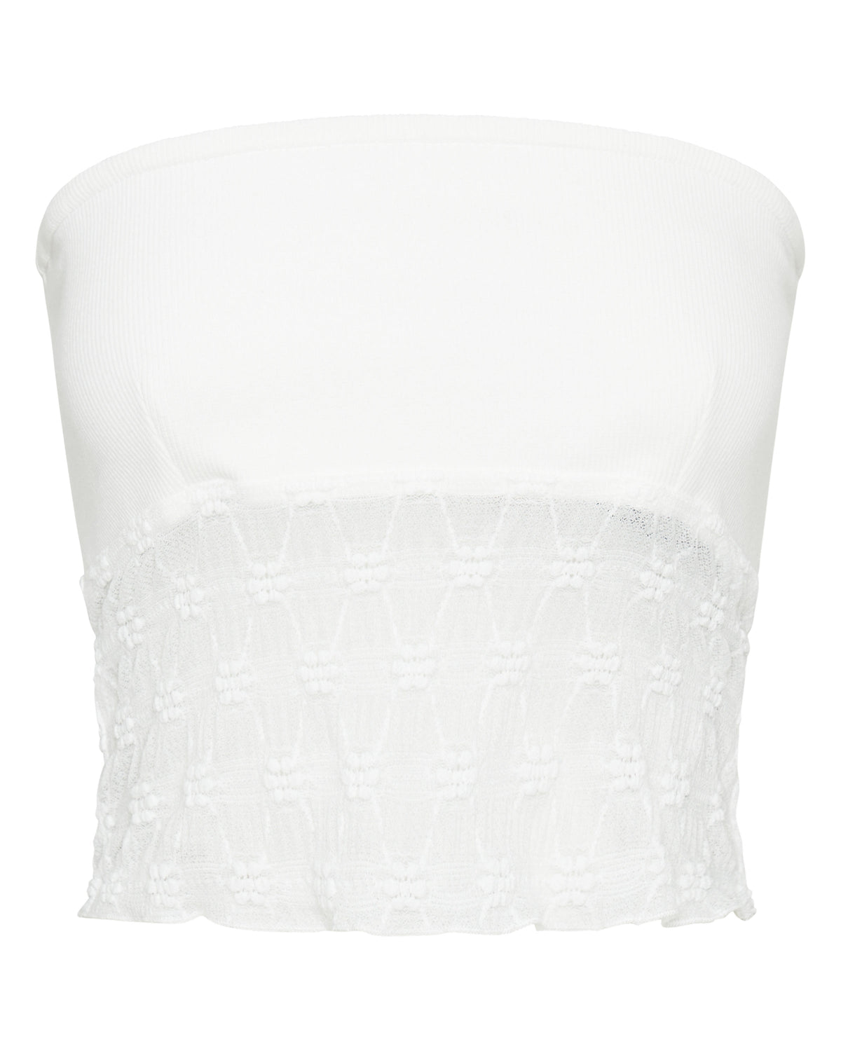 Sabrina Mesh Boob Tube — White