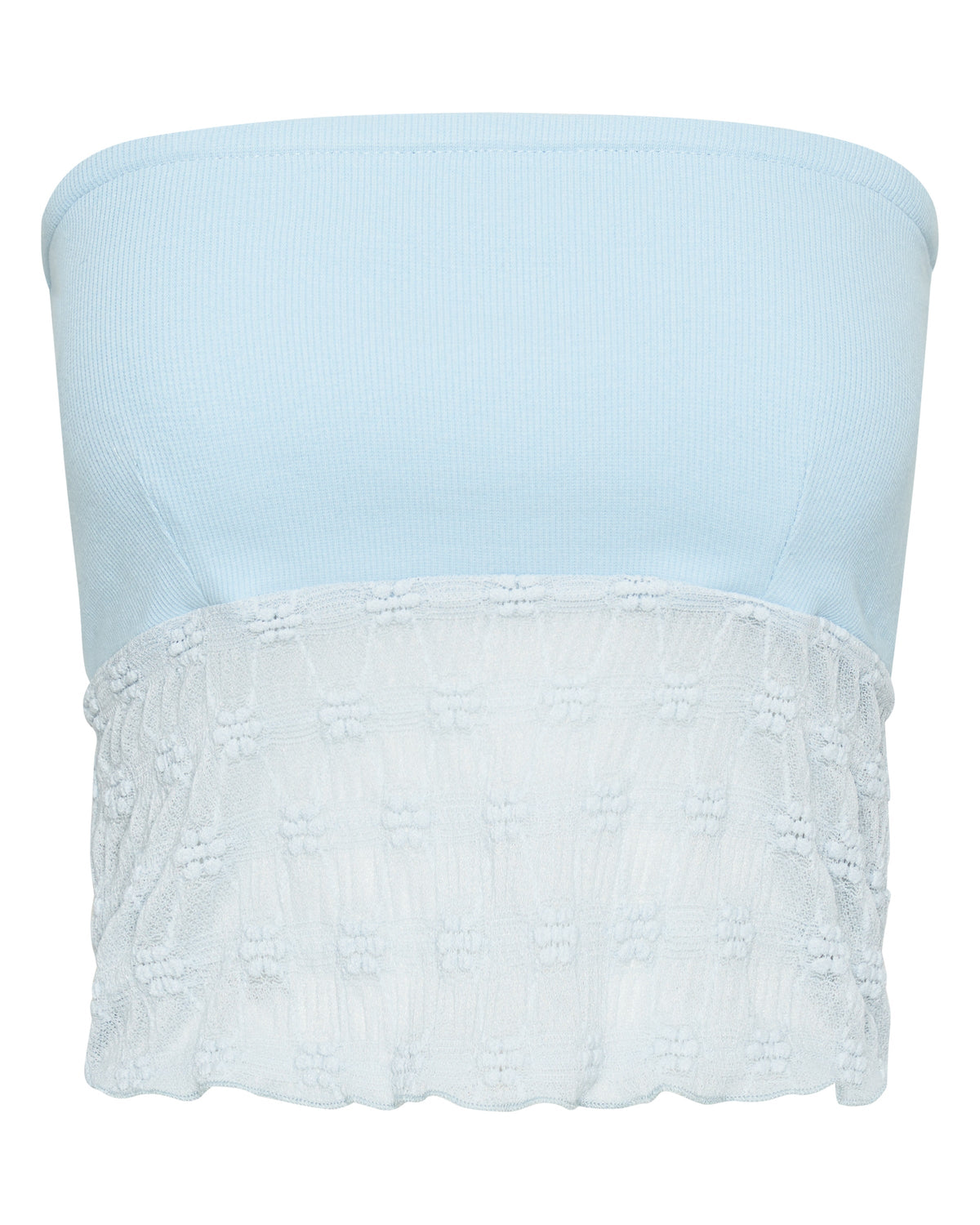 Sabrina Mesh Boob Tube — Baby blue