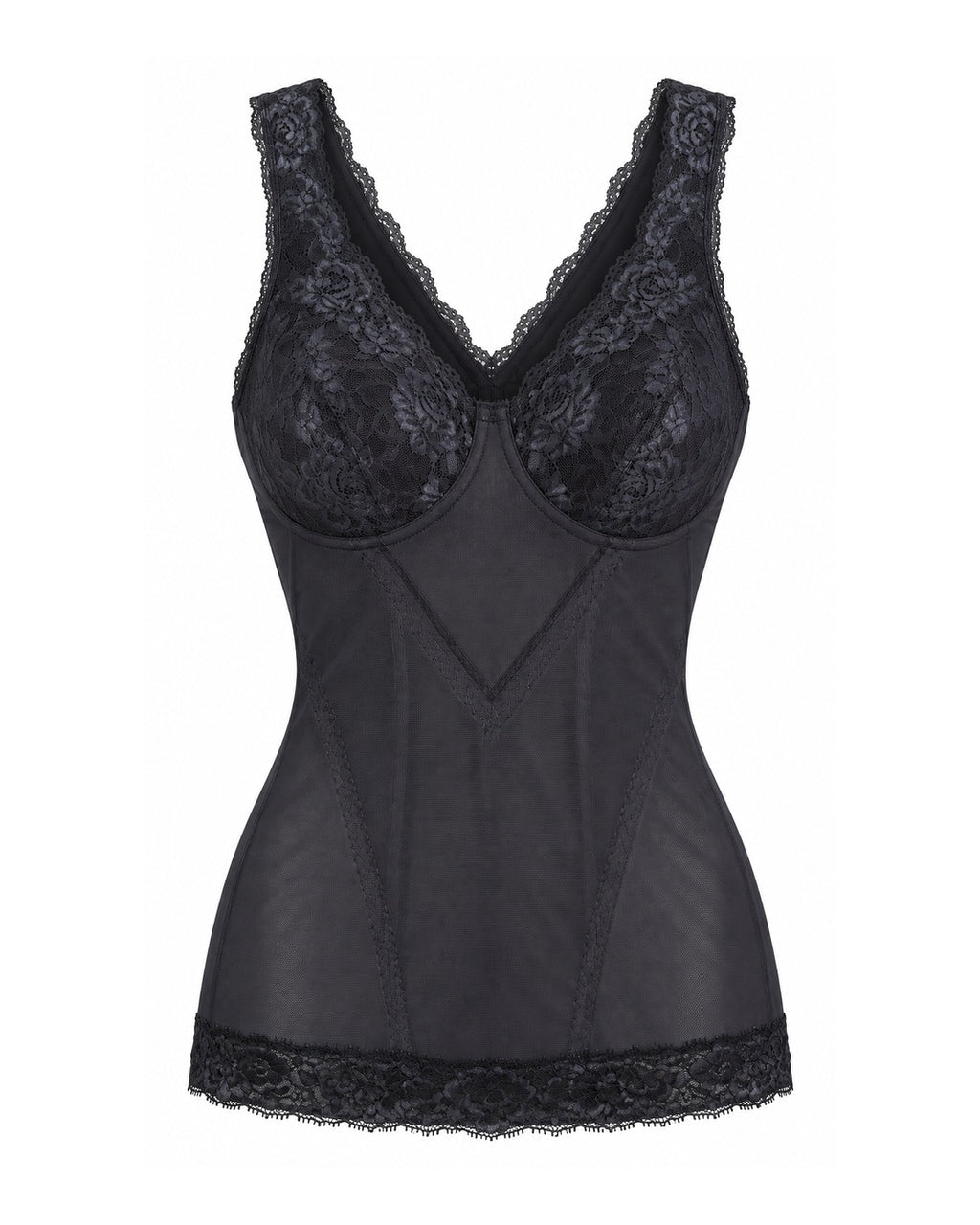 Navy Blue Lace Body Shaper Cami (S–M)