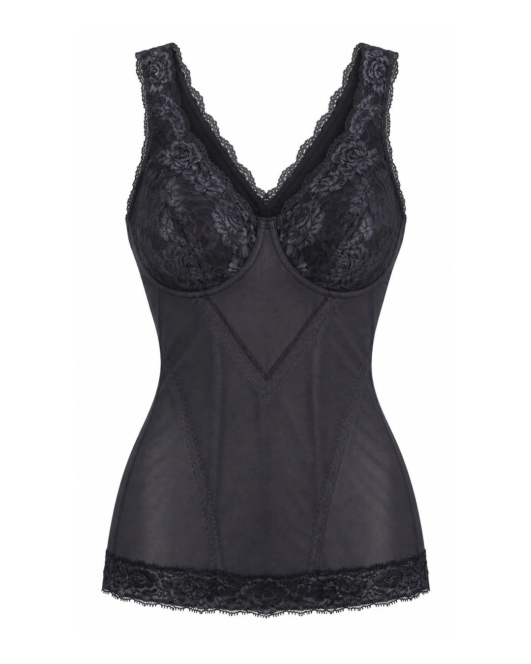 Navy Blue Lace Body Shaper Cami (S–M)