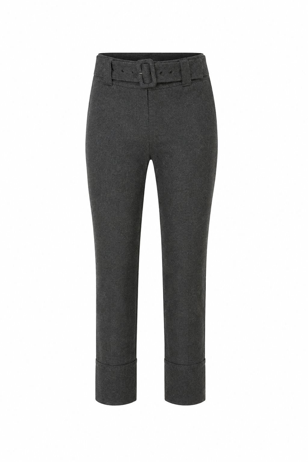 Prada Vintage Grey Wool Cropped Trousers with Matching Belt (XXS/XS)