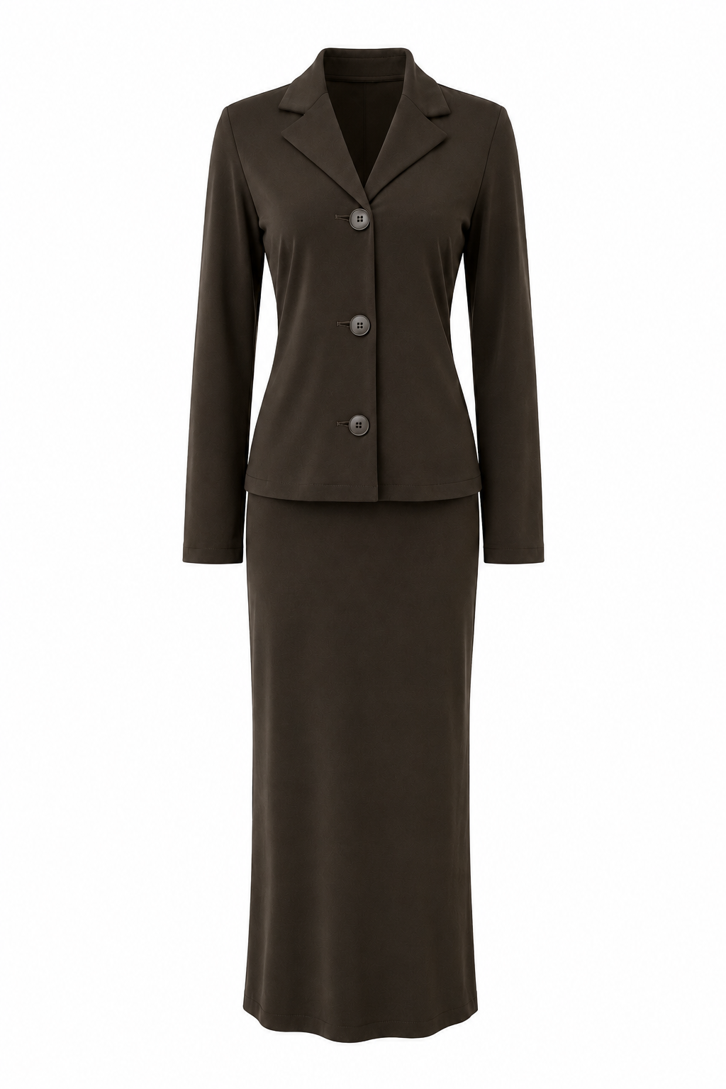 French Olive Brown Two-Piece Set (Fits XS)