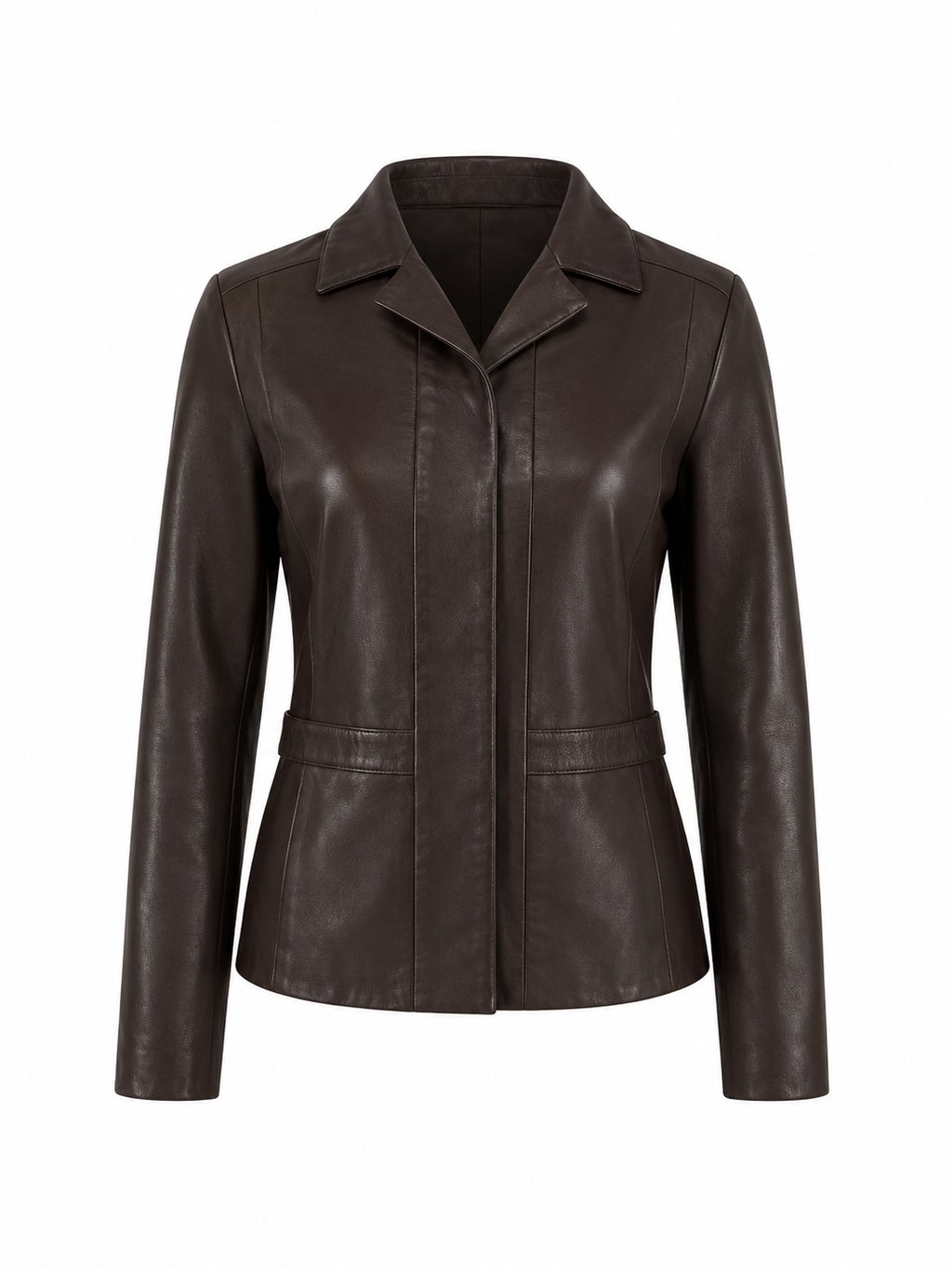 Sonia Rykiel Vintage Chocolate Brown Leather Jacket (Fits S)