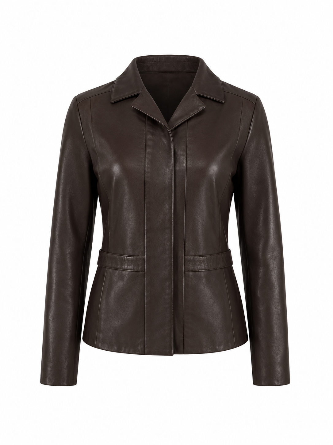 Sonia Rykiel Vintage Chocolate Brown Leather Jacket (Fits S)