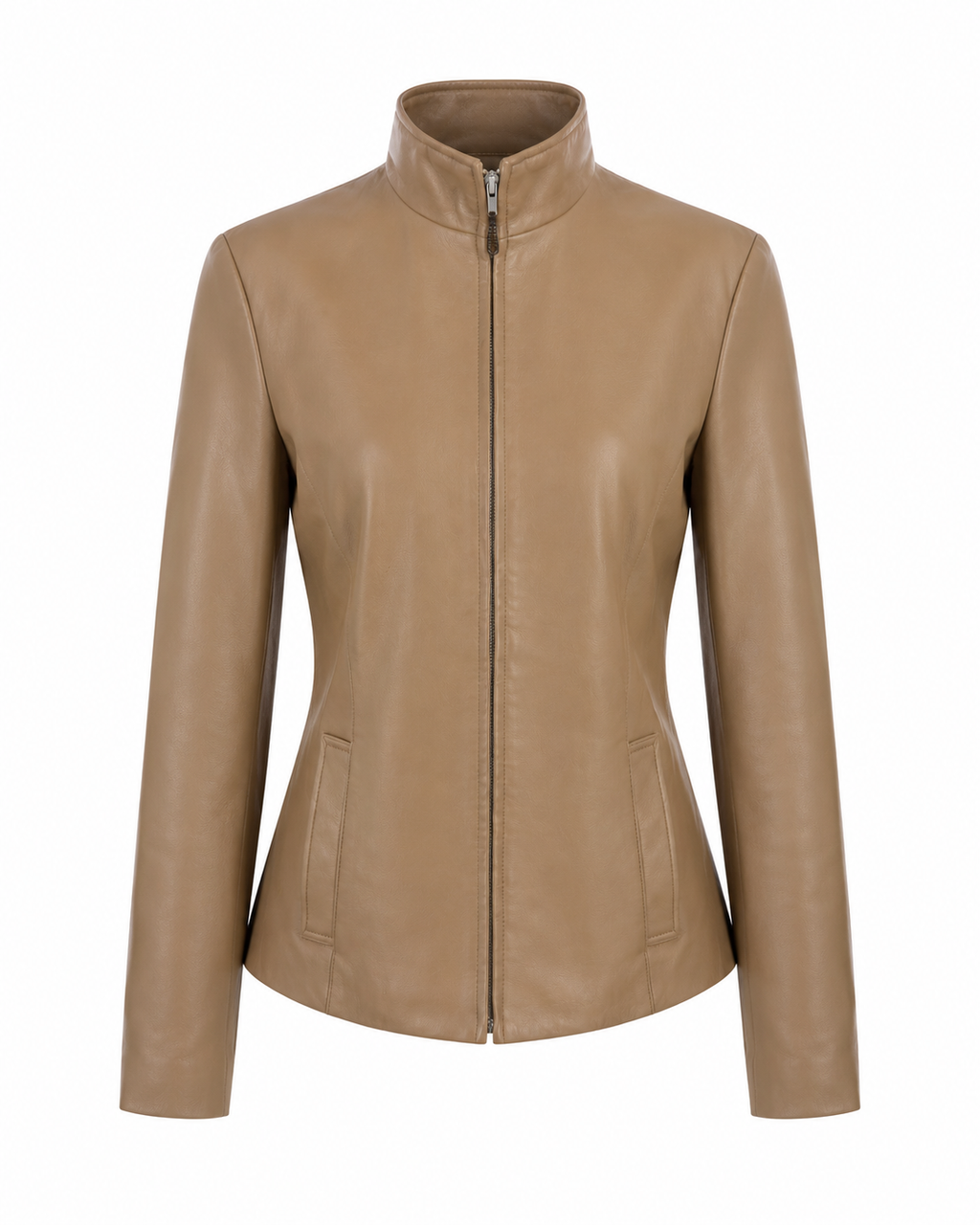 CK Calvin Klein Vintage Tan Leather Jacket (Fits XS/S)