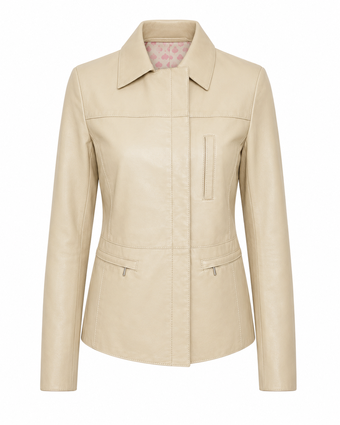 Sonia Rykiel Cream Leather Jacket (S/M)