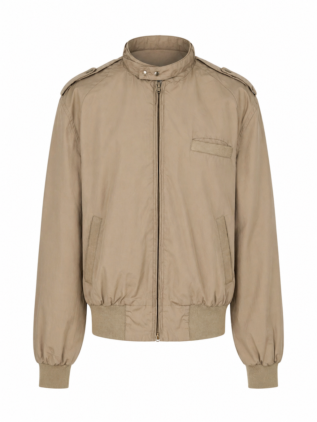 Vintage Beige Bomber Jacket (M)