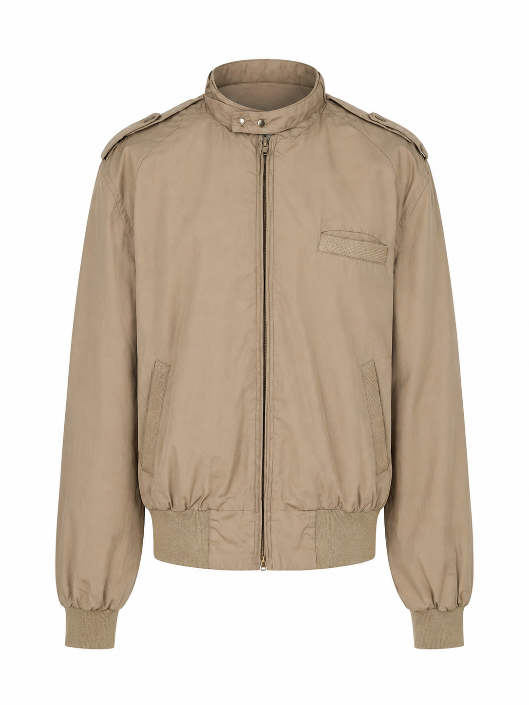 Vintage Beige Bomber Jacket (M)