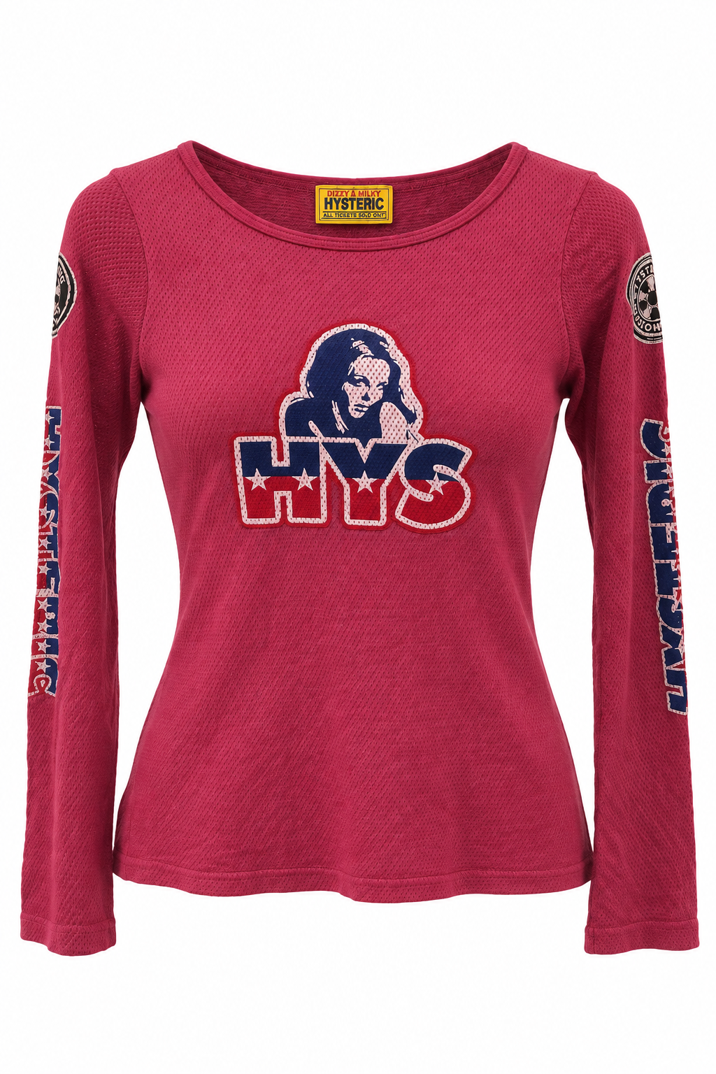 Hysteric Glamour Vintage Y2K Hys Girl Mesh Long Sleeve Top (XS)