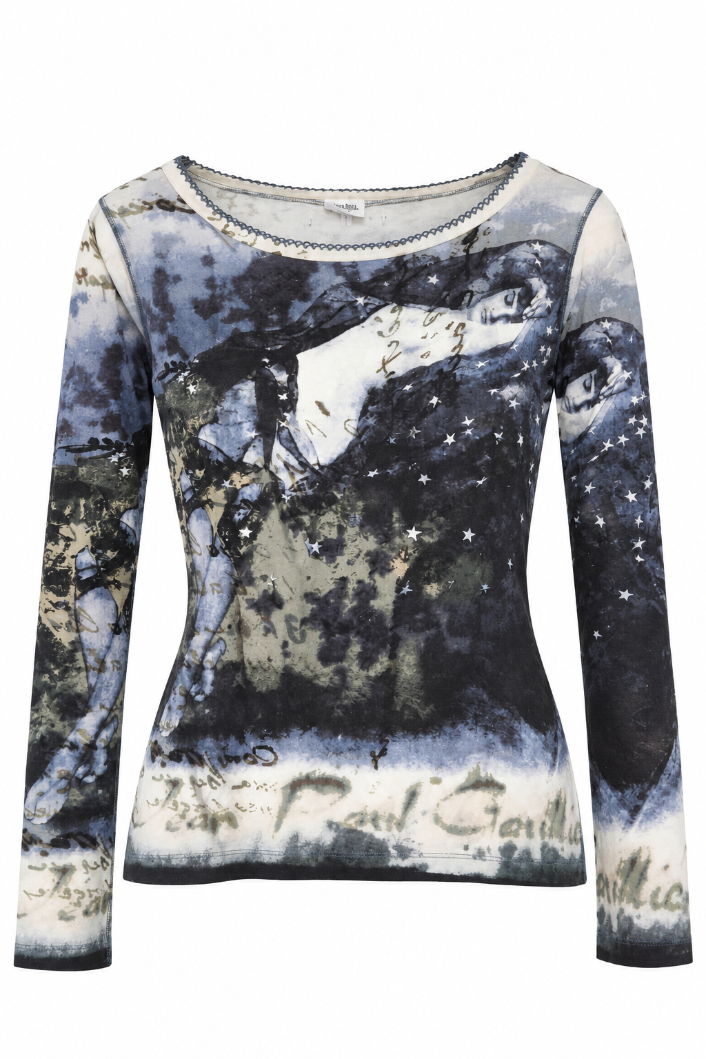 Jean Paul Gaultier Vintage Starry Night Long Sleeve Top (XS/S)