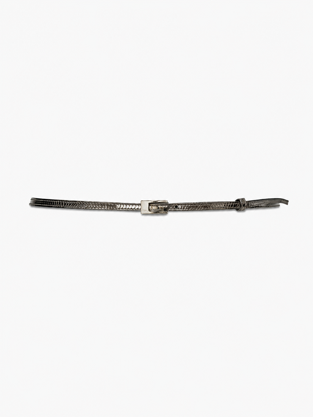 Gucci Skinny Belt — Silver